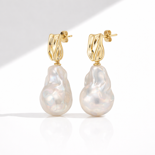 Pearl Mission Sculptural Baroque Pearl Earrings