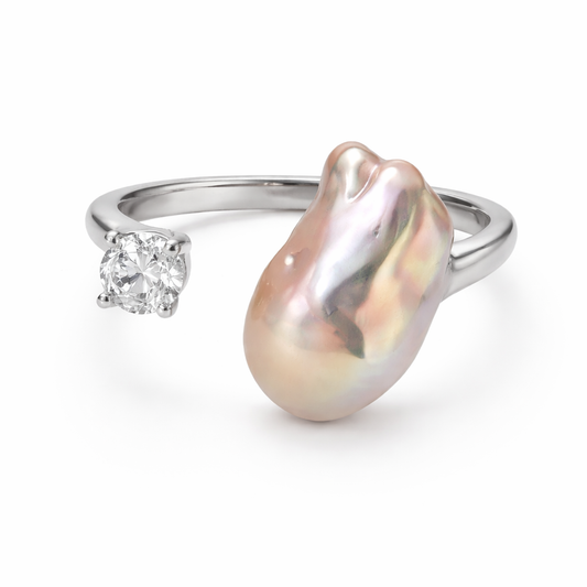 Pearl Mission Diamond-Accent Pearl Ring