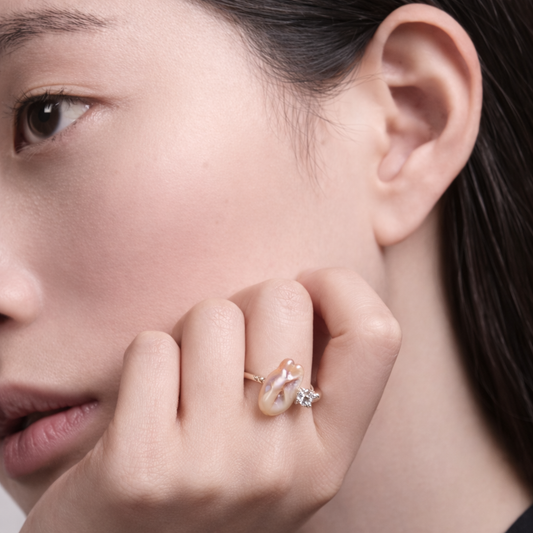 Pearl Mission Diamond-Accent Pearl Ring